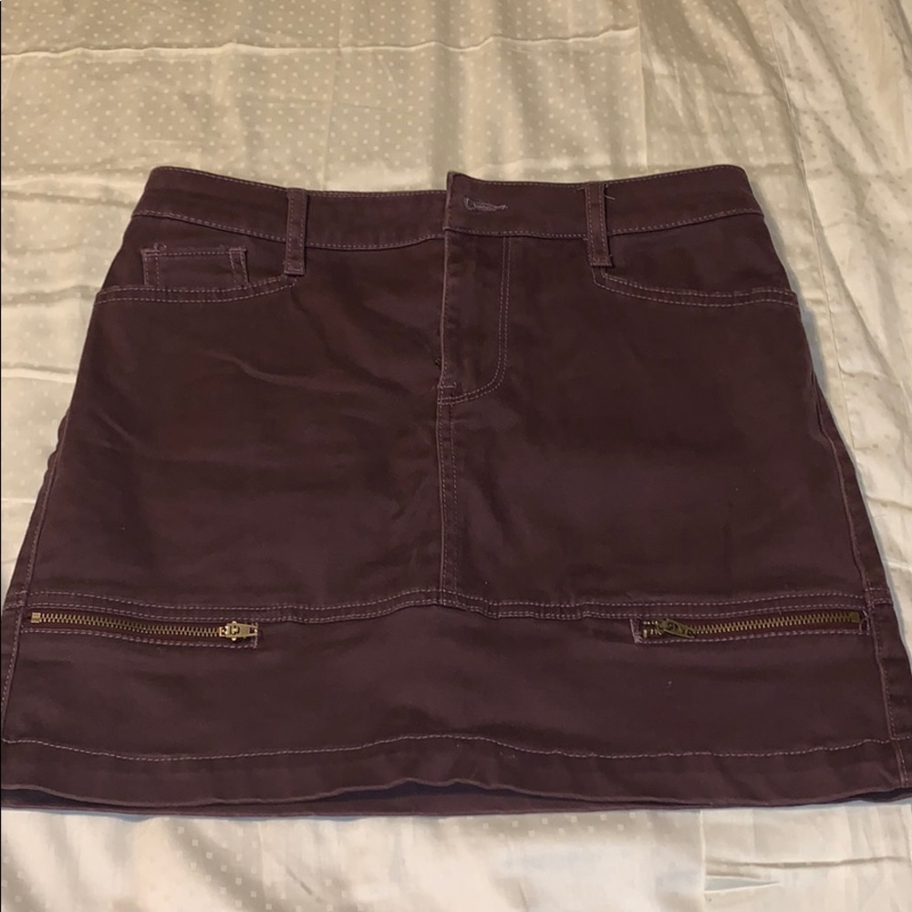 Plum mini skirt